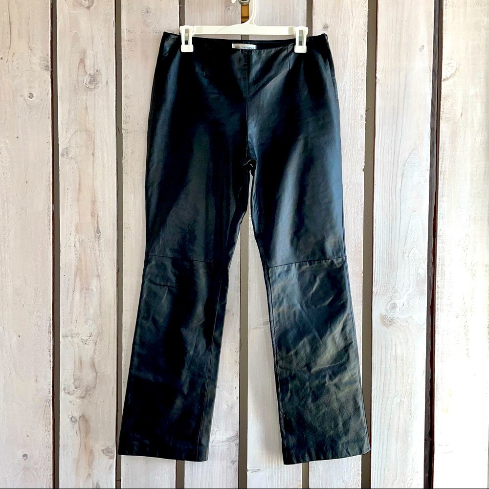 Newport News Leather Straight Leg pants size 6